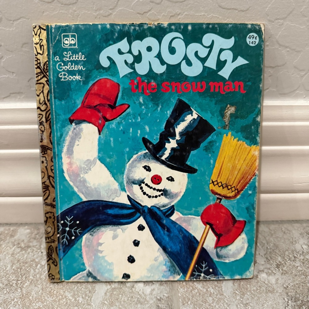 Vintage 1976 Frosty the Snowman Little Golden Book 27th Printing Retro Holiday